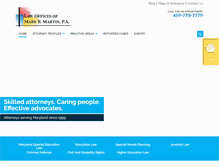 Tablet Screenshot of markmartinlaw.com